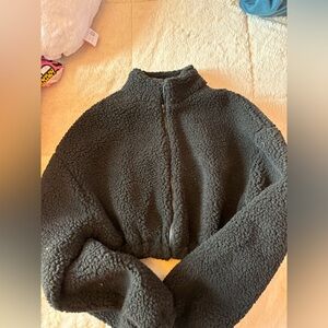 Sherpa cropped jacket